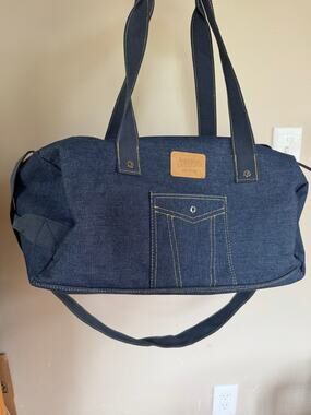 Jean Paul Gaultier denim duffle bag